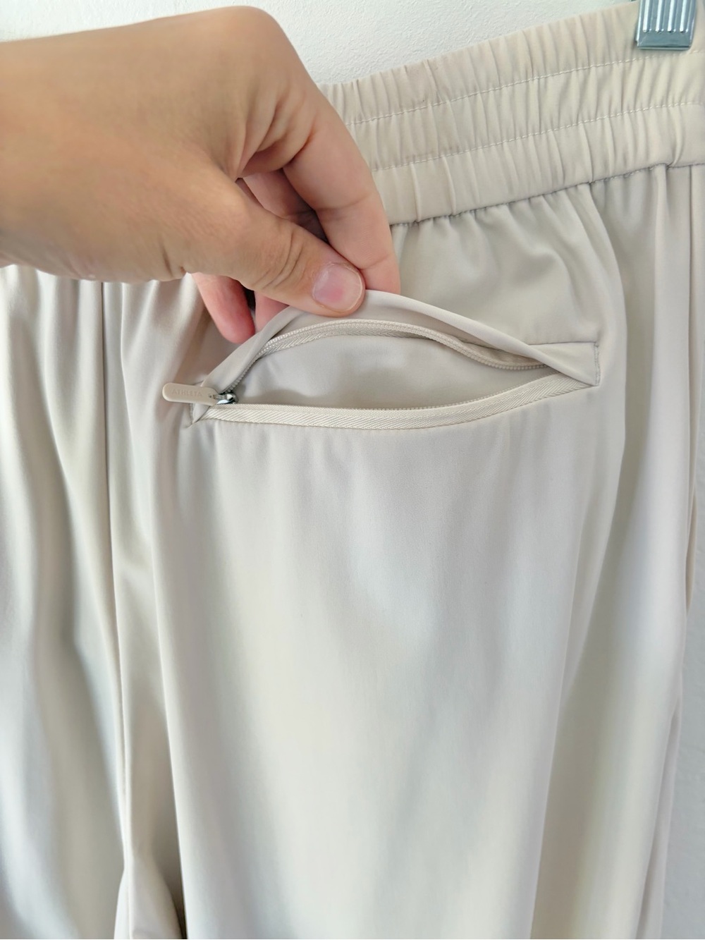 Athleta Pinnacle High Rise Wide Leg Pleated Trouser Pant In Bone Size 6 - Picture 10 of 13